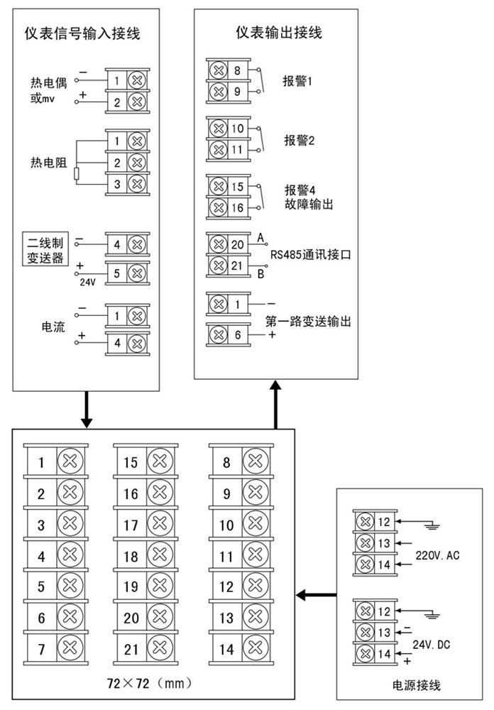 智能數(shù)字顯示調(diào)節(jié)儀接線指南