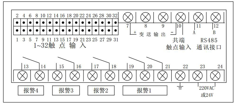 智能電接點液位顯示控制儀接線指南